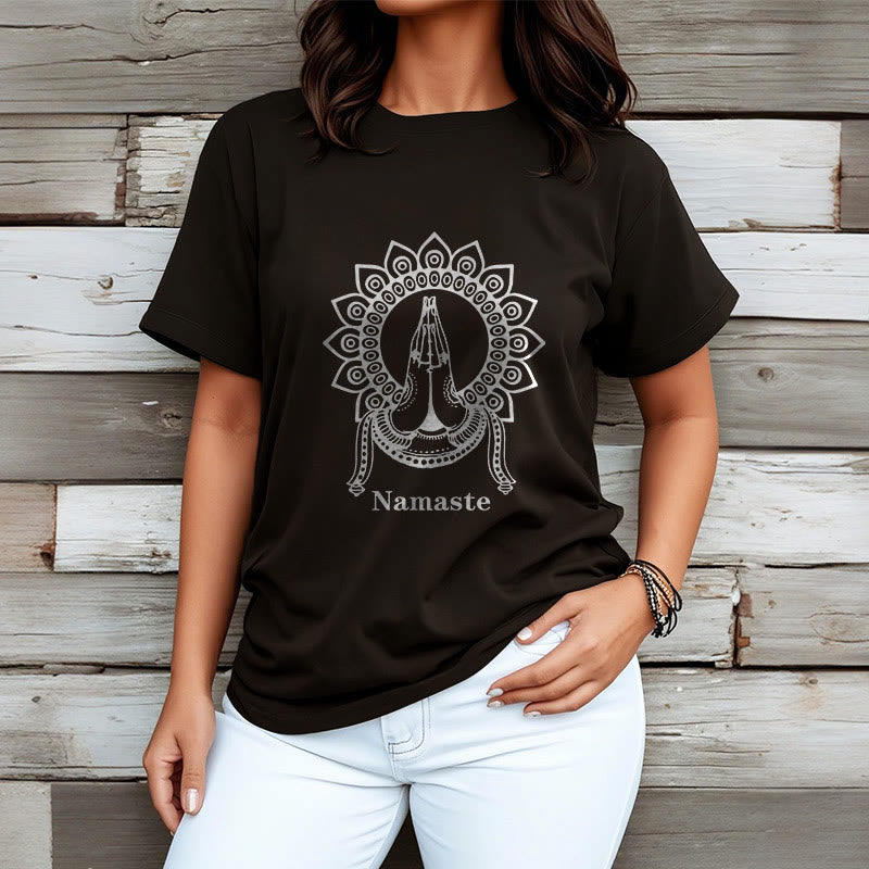 T-shirt z motywem mandali i Buddha Stones - image 4