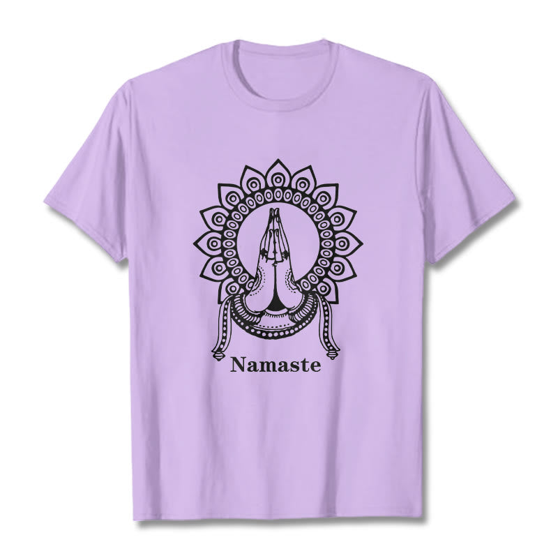 T-shirt z motywem mandali i Buddha Stones - Śliwka - 2XL - image 17