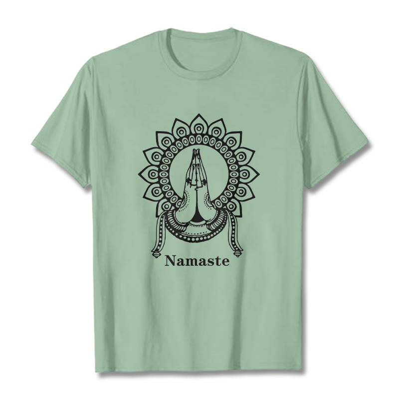 T-shirt z motywem mandali i Buddha Stones - PaleGreen - 2XL - image 15