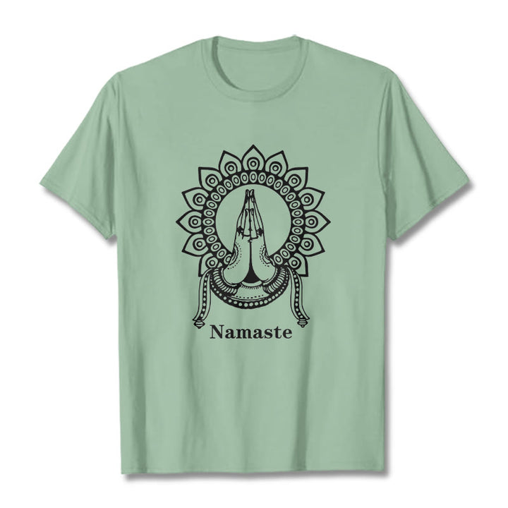 T-shirt z motywem mandali i Buddha Stones - PaleGreen - 2XL - image 15