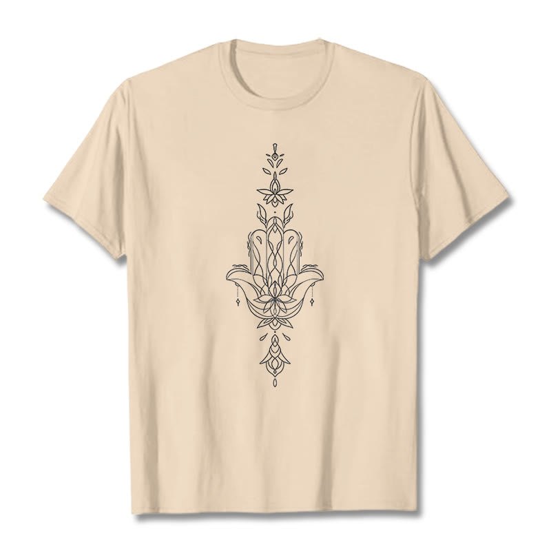 Koszulka z nadrukiem Buddha Stones Hamsa Ręka Kwiat Lotosu - For - 2XL - image 9