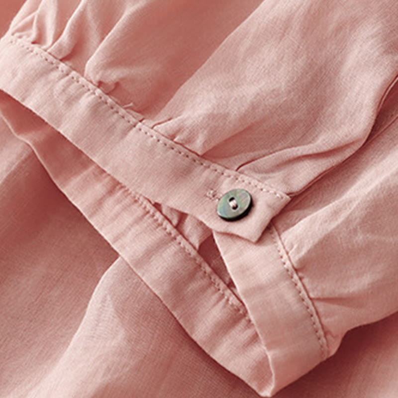 Koszulka damska z okrągłym dekoltem i bawełnianym poliestrem Buddha Stones Casual Plain - image 3