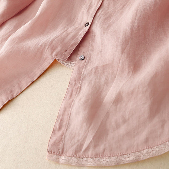 Koszulka damska z okrągłym dekoltem i bawełnianym poliestrem Buddha Stones Casual Plain - image 2