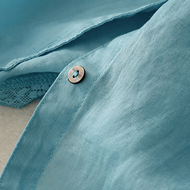 Koszulka damska z okrągłym dekoltem i bawełnianym poliestrem Buddha Stones Casual Plain - image 7