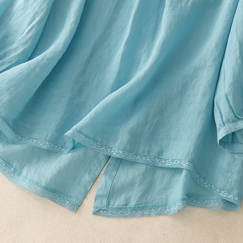 Koszulka damska z okrągłym dekoltem i bawełnianym poliestrem Buddha Stones Casual Plain - image 8