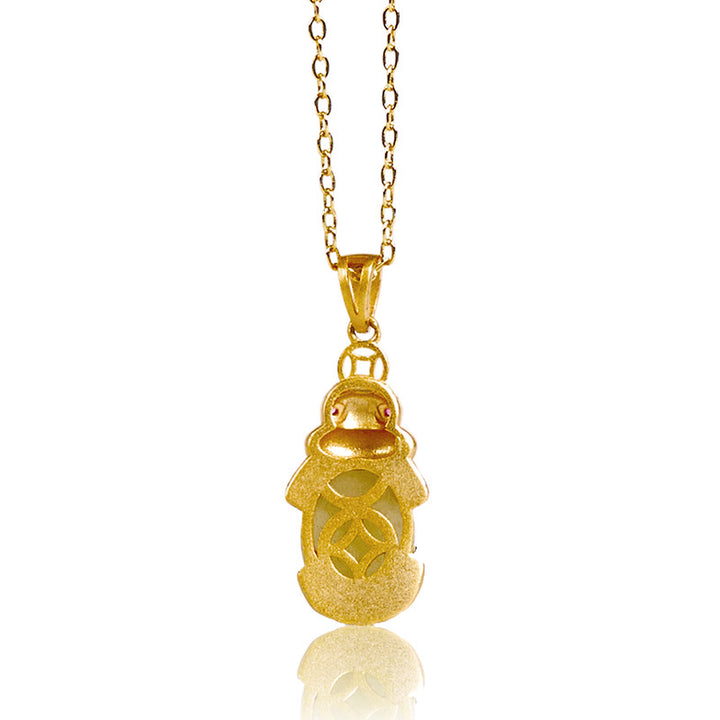 Buddha Stones Biały Jadeit PiXiu Bogactwo Szczęście Łańcuch Naszyjnik Wisiorek - image 5