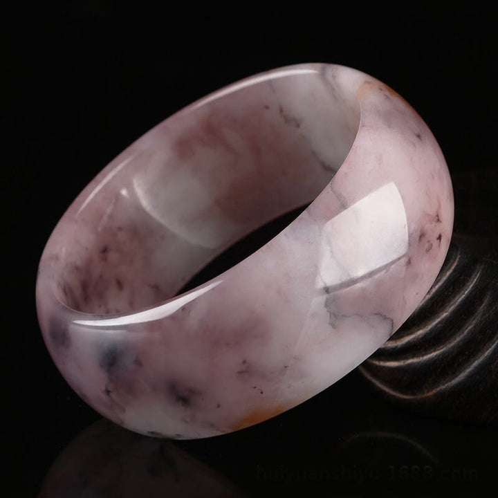Bransoletka ochronna z fioletowym jadeitem i Buddha Stones - 19 mm - 62-64 mm - image 10