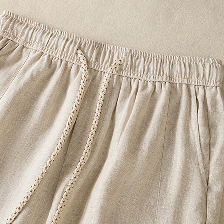 Spodnie damskie bawełniane z szerokimi nogawkami i kieszeniami, haftowane koralikami i sznurkiem Buddha Stones - image 14