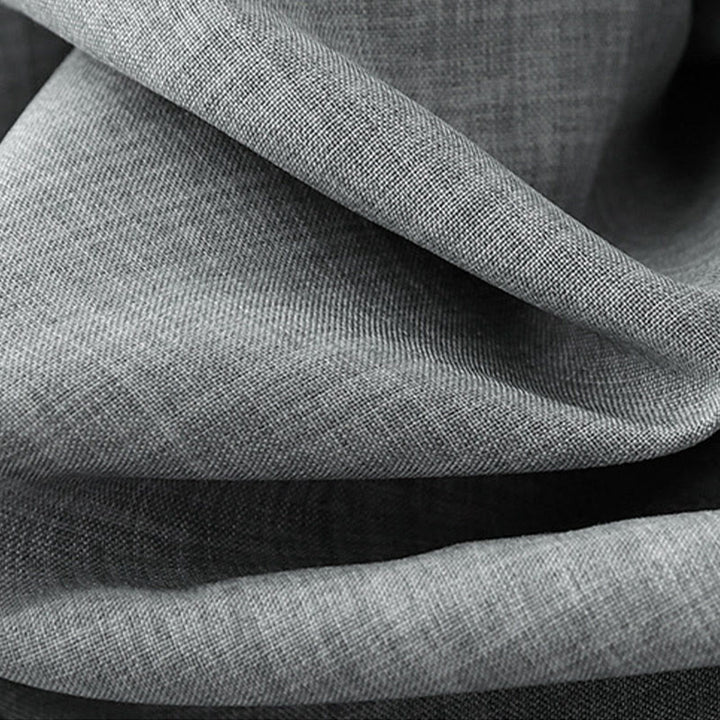 Damskie spodnie z szerokimi nogawkami z bawełny i lnu z kieszeniami, gładkie, jasnostalowo-niebieskie, z Buddha Stones - image 6