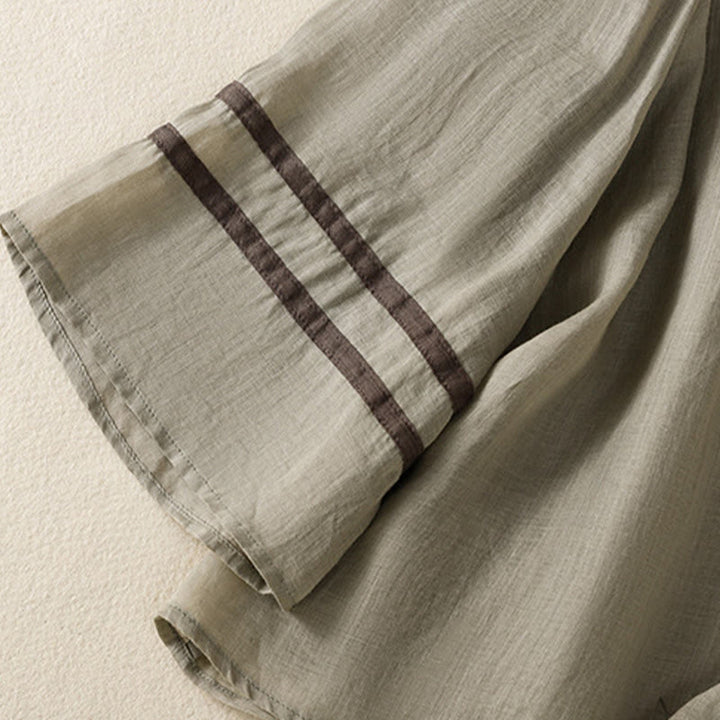 Buddha Stones koszulka z nadrukiem w kwiaty i haftem w stylu retro z rękawami trzy czwarte - image 14