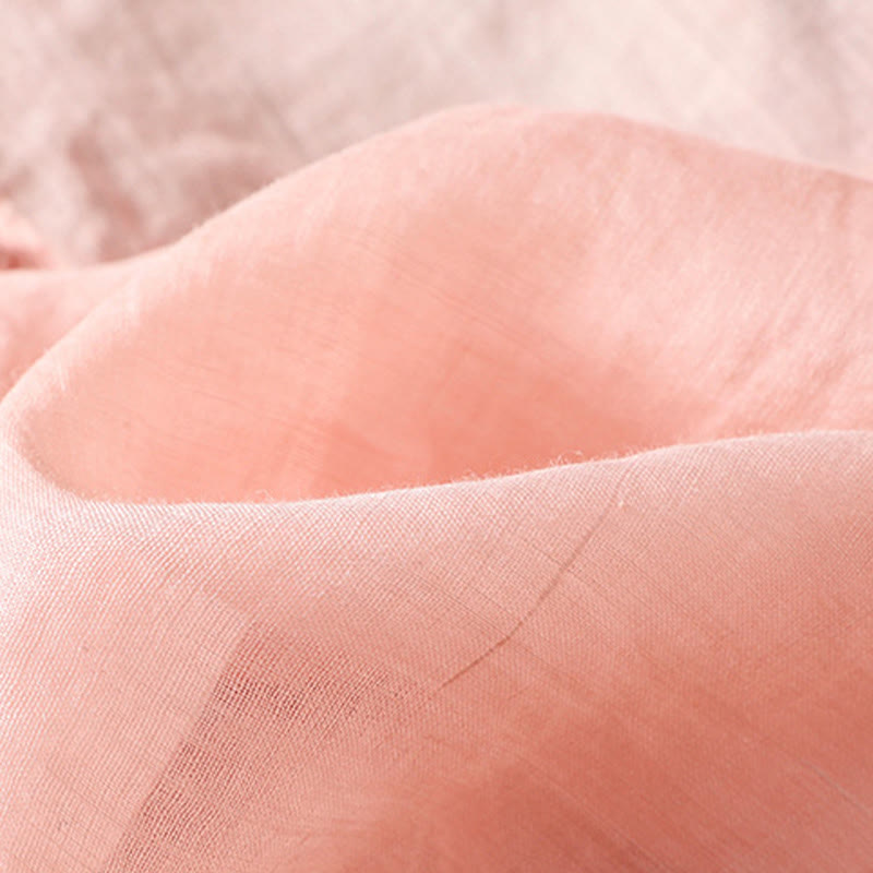 Koszula damska bawełniana z haftowanymi guzikami z motywem Buddha Stones , z rękawem trzy czwarte i karbowanym dekoltem - image 15