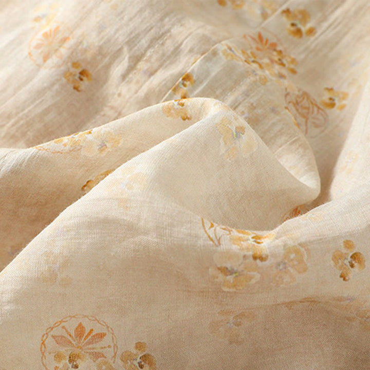 Koszula damska bawełniana z nadrukiem Buddha Stones i żabami, z klapami i krótkim rękawem - image 14