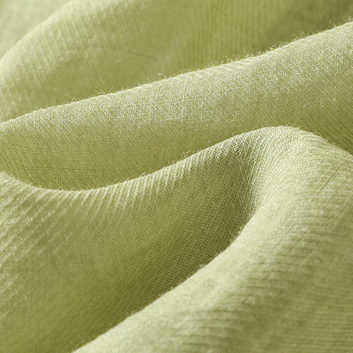 Koszula damska z bawełny i lnu z haftem "Buddha Stones" i jednym rękawem w stylu "trzy czwarte" - image 9