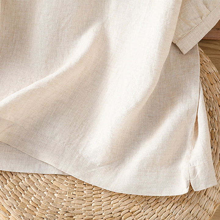 Damska koszulka z krótkim rękawem i haftowanym kwiatowym motywem „Buddha Stones” - image 21