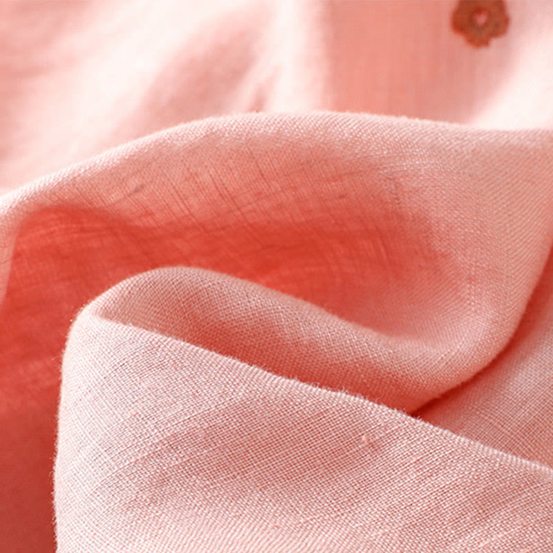 Damska koszulka z krótkim rękawem i haftowanym kwiatowym motywem „Buddha Stones” - image 11