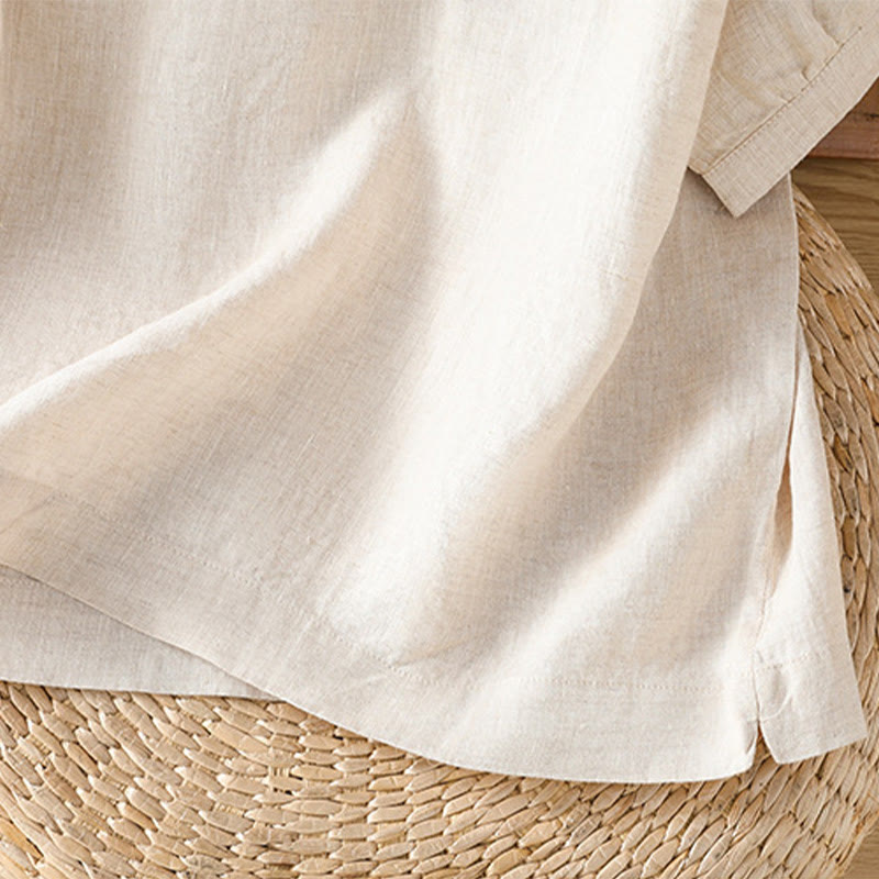 Damska koszulka z krótkim rękawem i haftowanym kwiatowym motywem „Buddha Stones” - image 21