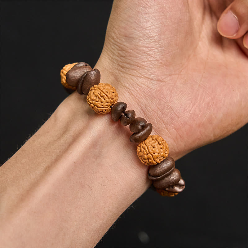 Bransoletka szczęścia z naturalnych ziaren kawy i kamieni Buddha Stones - image 4
