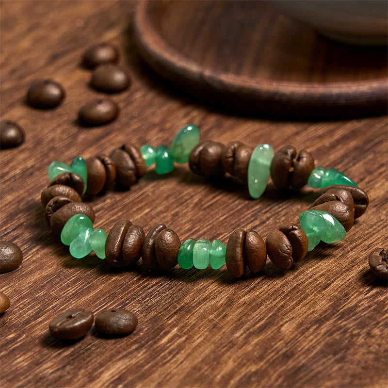 Buddha Stones Ręcznie Robione Naturalne Ziarna Kawy Ametyst Cytryn Amazonit Nieregularna Bransoletka Kryształowa - image 27