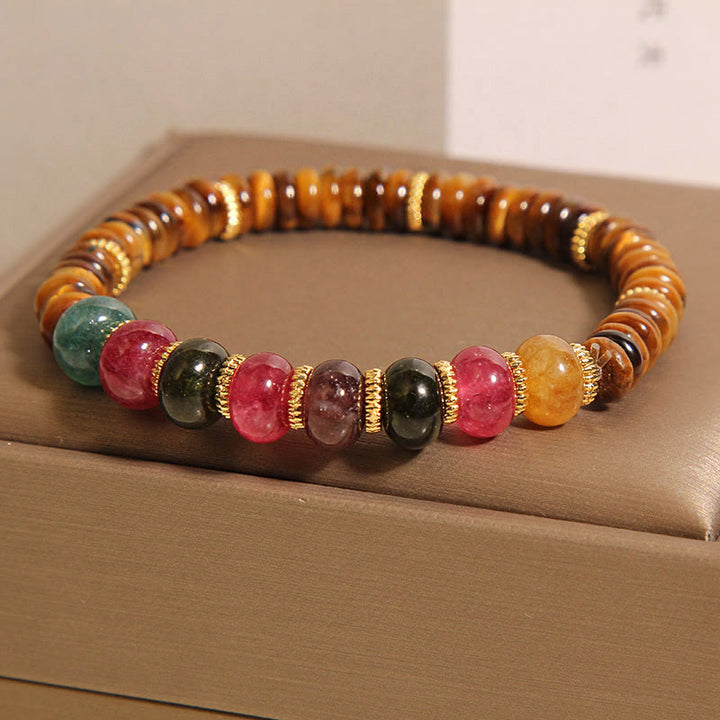 Bransoletka wzmacniająca z naturalnego turmalinu z tygrysiego oka z Buddha Stones - image 3