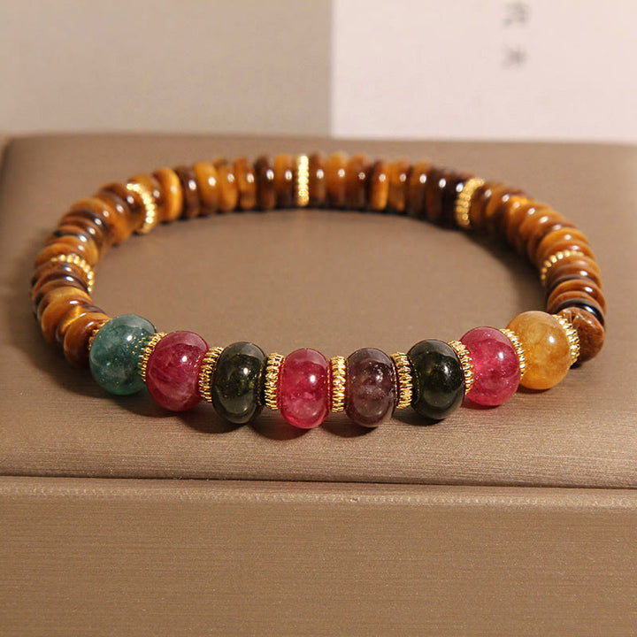 Bransoletka wzmacniająca z naturalnego turmalinu z tygrysiego oka z Buddha Stones - image 2