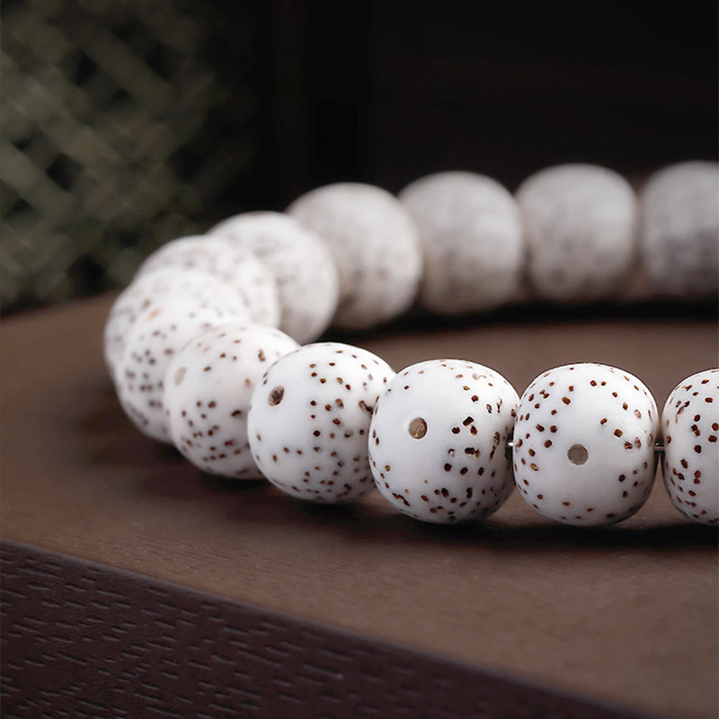 Bransoletka z ręcznie polerowanych Buddha Stones z motywem gwiazdy i księżyca Bodhi, wzorem słonia i wewnętrznym spokojem - image 14