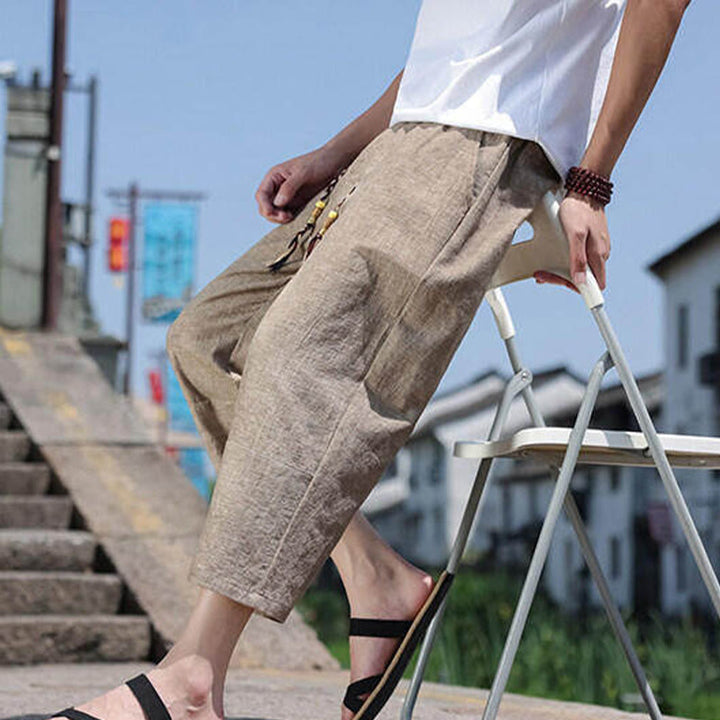 Buddha Stones z elastycznej tkaniny z kieszeniami i tkanymi koralikami w talii w rozmiarze 7-8 - image 16