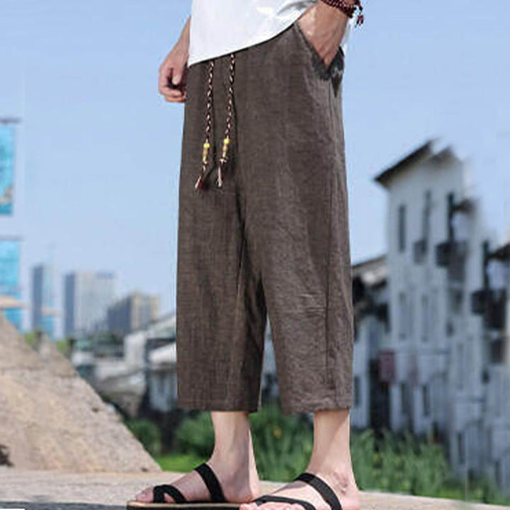 Buddha Stones z elastycznej tkaniny z kieszeniami i tkanymi koralikami w talii w rozmiarze 7-8 - SaddleBrown - US/UK/AU46， EU56 (5XL) - image 19
