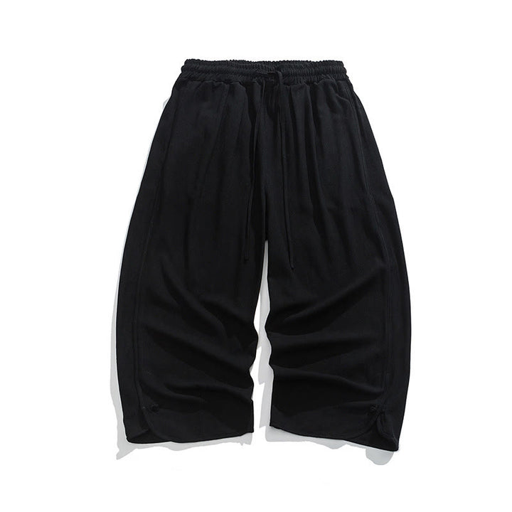 Spodnie męskie z bawełny i lnu, luźne, luźne, z guzikami żabki, o długości 7-8, z kieszeniami, z Buddha Stones - image 12