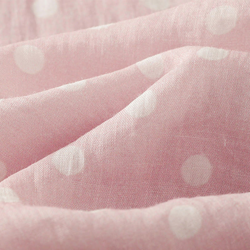 Sukienka midi z poliestru z kieszeniami i kołnierzykiem w groszki z motywem Buddha Stones - image 11