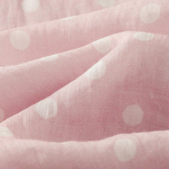 Sukienka midi z poliestru z kieszeniami i kołnierzykiem w groszki z motywem Buddha Stones - image 11