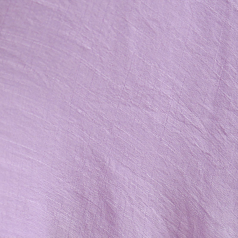 Sukienka midi z bawełny Buddha Stones , prosta, z okrągłym dekoltem i zapięciem na guziki w kształcie żaby - image 12