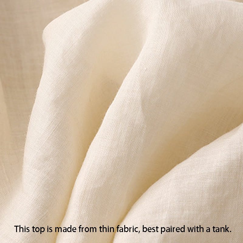 Koszula damska bawełniana z haftem "Buddha Stones Line" z okrągłym dekoltem i krótkim rękawem - image 11