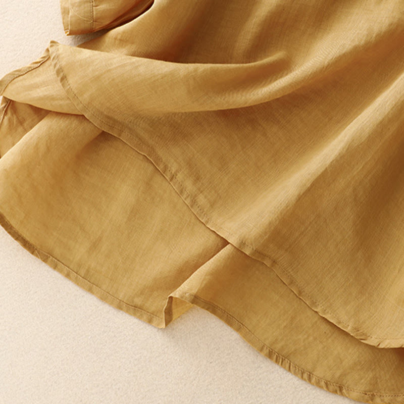 Koszula damska bawełniana z haftem "Buddha Stones Line" z okrągłym dekoltem i krótkim rękawem - image 23