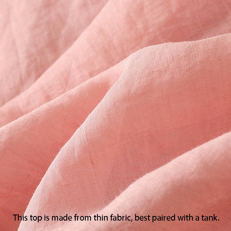 Koszula damska bawełniana z krótkim rękawem i haftem kwiatowym "Buddha Stones Rose" - image 22