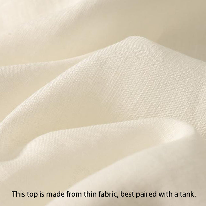 Buddha Stones w stylu retro, damska bawełniana kamizelka bez rękawów z dekoltem w serek i guzikami - image 15