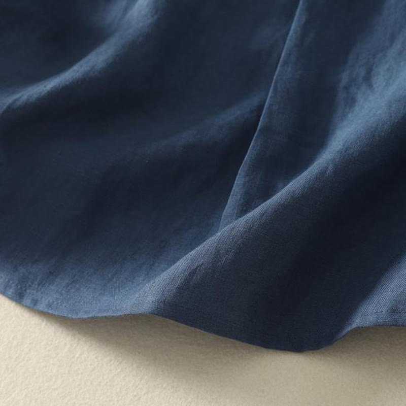 Buddha Stones w stylu retro, damska bawełniana kamizelka bez rękawów z dekoltem w serek i guzikami - image 5