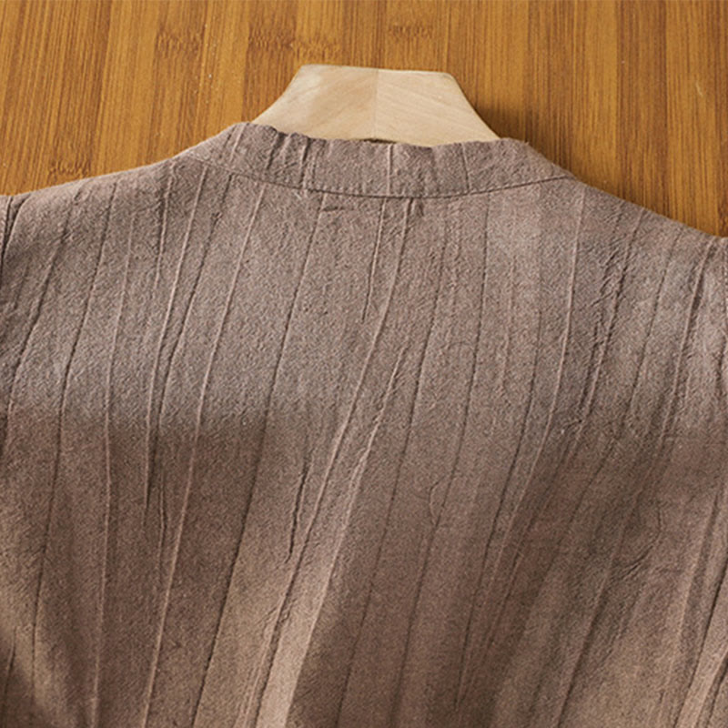 Buddha Stones w stylu retro, damska bawełniana kamizelka bez rękawów z żabą i guzikami - image 14