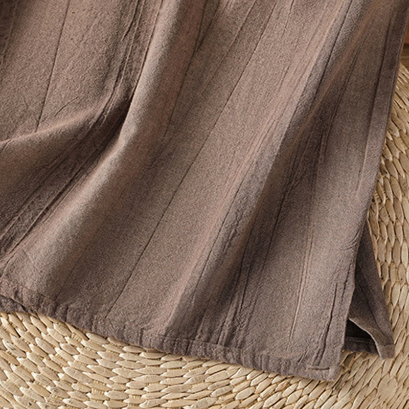 Buddha Stones w stylu retro, damska bawełniana kamizelka bez rękawów z żabą i guzikami - image 16