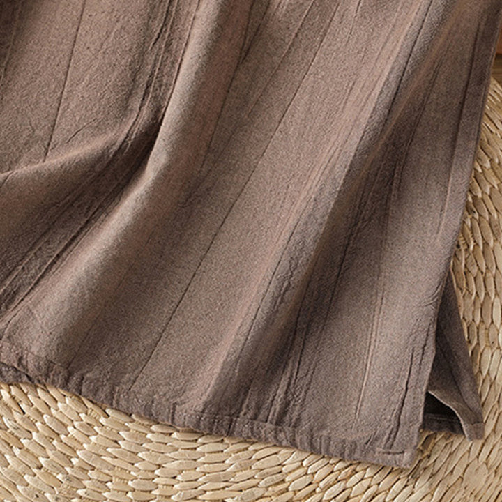 Buddha Stones w stylu retro, damska bawełniana kamizelka bez rękawów z żabą i guzikami - image 16