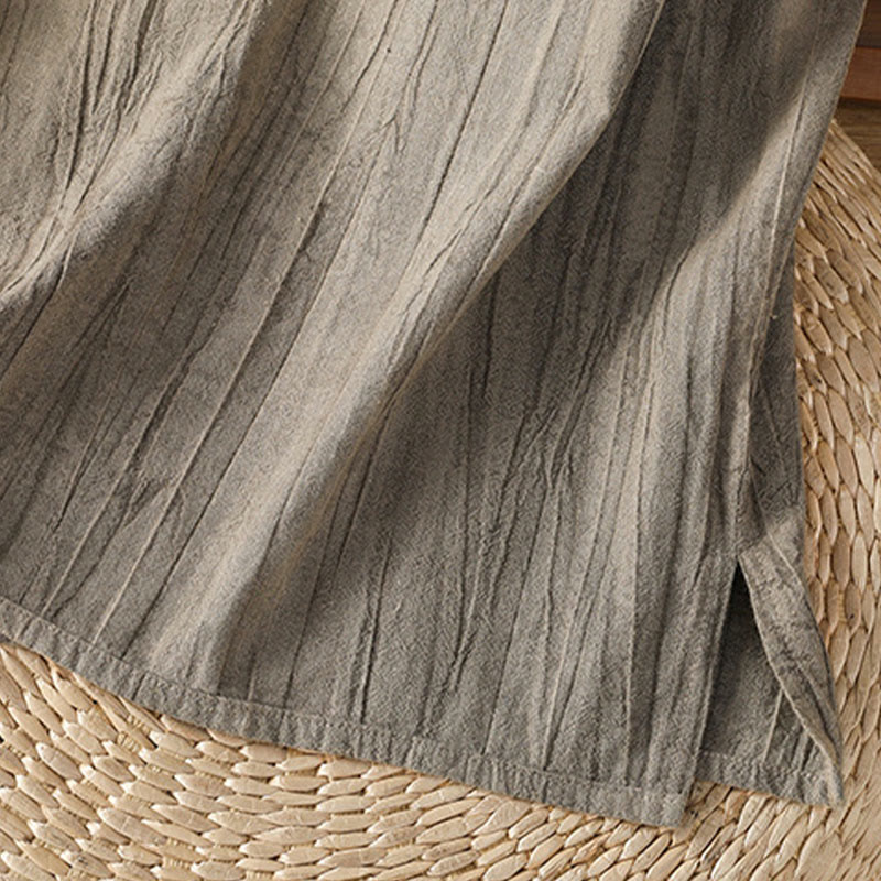 Buddha Stones w stylu retro, damska bawełniana kamizelka bez rękawów z żabą i guzikami - image 23