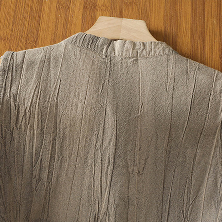 Buddha Stones w stylu retro, damska bawełniana kamizelka bez rękawów z żabą i guzikami - image 21