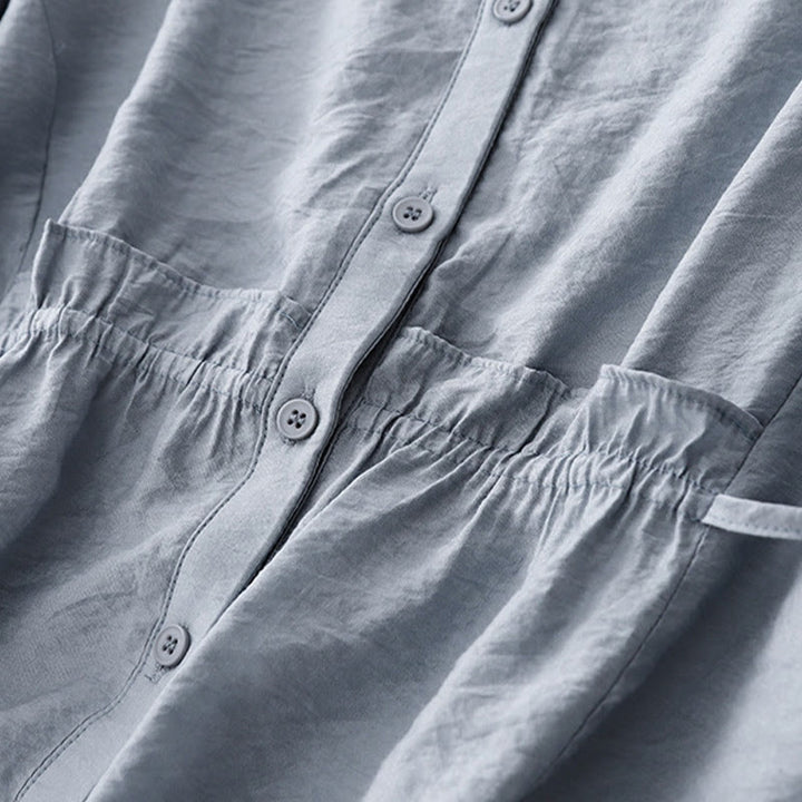 Letnia koszula damska z krótkim rękawem i sznurowaniem z motywem Buddha Stones - image 7