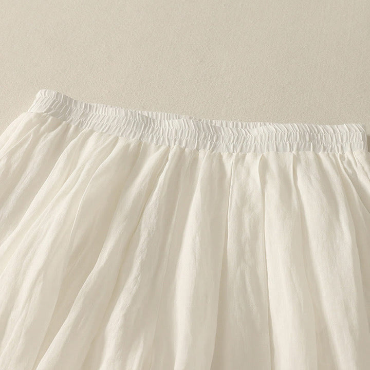 Spodnie damskie z szerokimi nogawkami, bawełniane i lniane, z kieszeniami i elastyczną talią, z Buddha Stones, o długości 7-8 - image 14