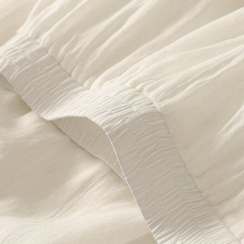 Spodnie damskie z szerokimi nogawkami, bawełniane i lniane, z kieszeniami i elastyczną talią, z Buddha Stones, o długości 7-8 - image 15