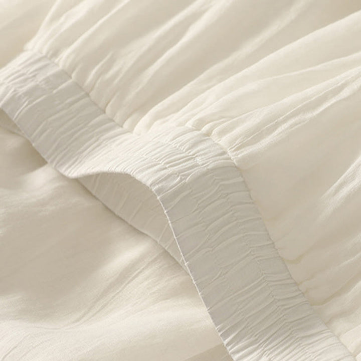 Spodnie damskie z szerokimi nogawkami, bawełniane i lniane, z kieszeniami i elastyczną talią, z Buddha Stones, o długości 7-8 - image 15