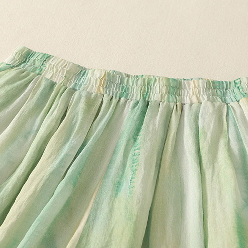 Spodnie damskie z szerokimi nogawkami, bawełniane i lniane, z kieszeniami i elastyczną talią, z Buddha Stones, o długości 7-8 - image 2