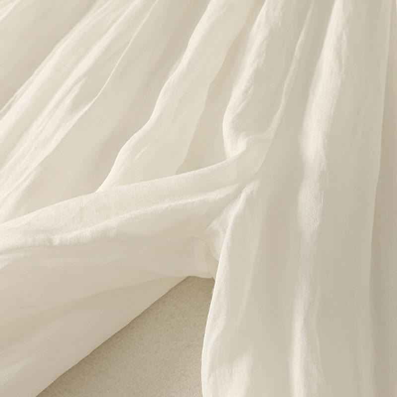 Spodnie damskie z szerokimi nogawkami, bawełniane i lniane, z kieszeniami i elastyczną talią, z Buddha Stones, o długości 7-8 - image 16