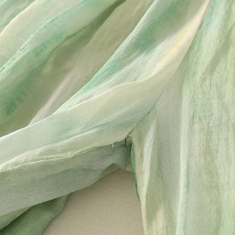 Spodnie damskie z szerokimi nogawkami, bawełniane i lniane, z kieszeniami i elastyczną talią, z Buddha Stones, o długości 7-8 - image 5