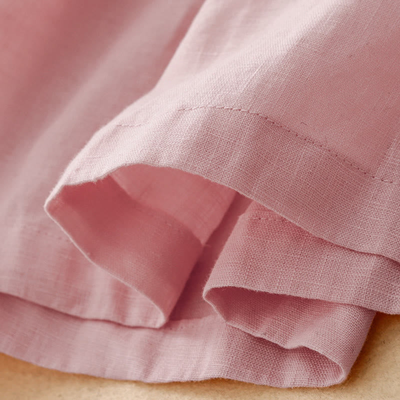 Damskie spodnie Capri z szerokimi nogawkami i kieszeniami, letnie, z elastyczną talią i kamieniami Buddha Stones - image 10