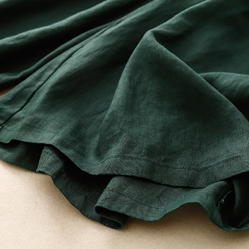 Damskie spodnie Capri z szerokimi nogawkami i kieszeniami, letnie, z elastyczną talią i kamieniami Buddha Stones - image 28